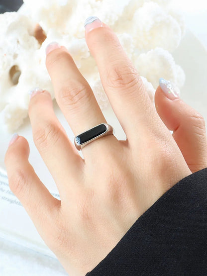 French fashion exaggerated geometric weight glazed element ring