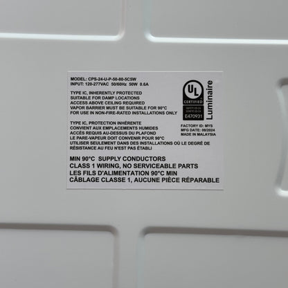 PEACHTREE (2 Pcs) Backlit LED Panel Ceiling Light Sz 49.02" x 3.34" x 25" White
