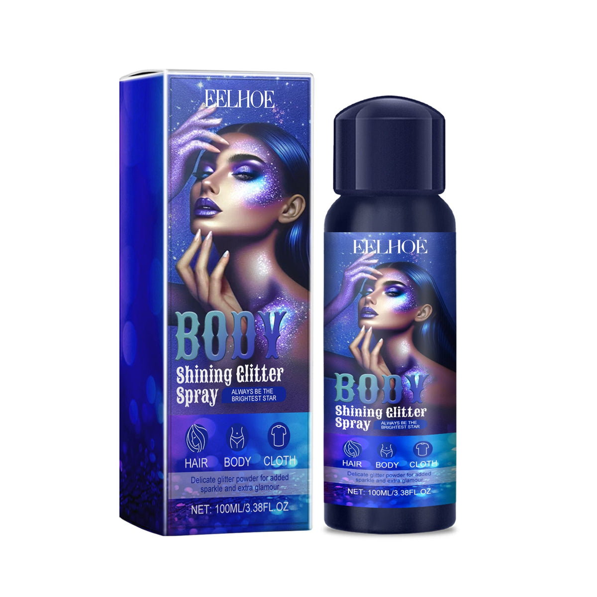 Highlighter Glitter Spray Glitter Spray Highlighter Spray Natural Stereoscopic Long Lasting Glitter