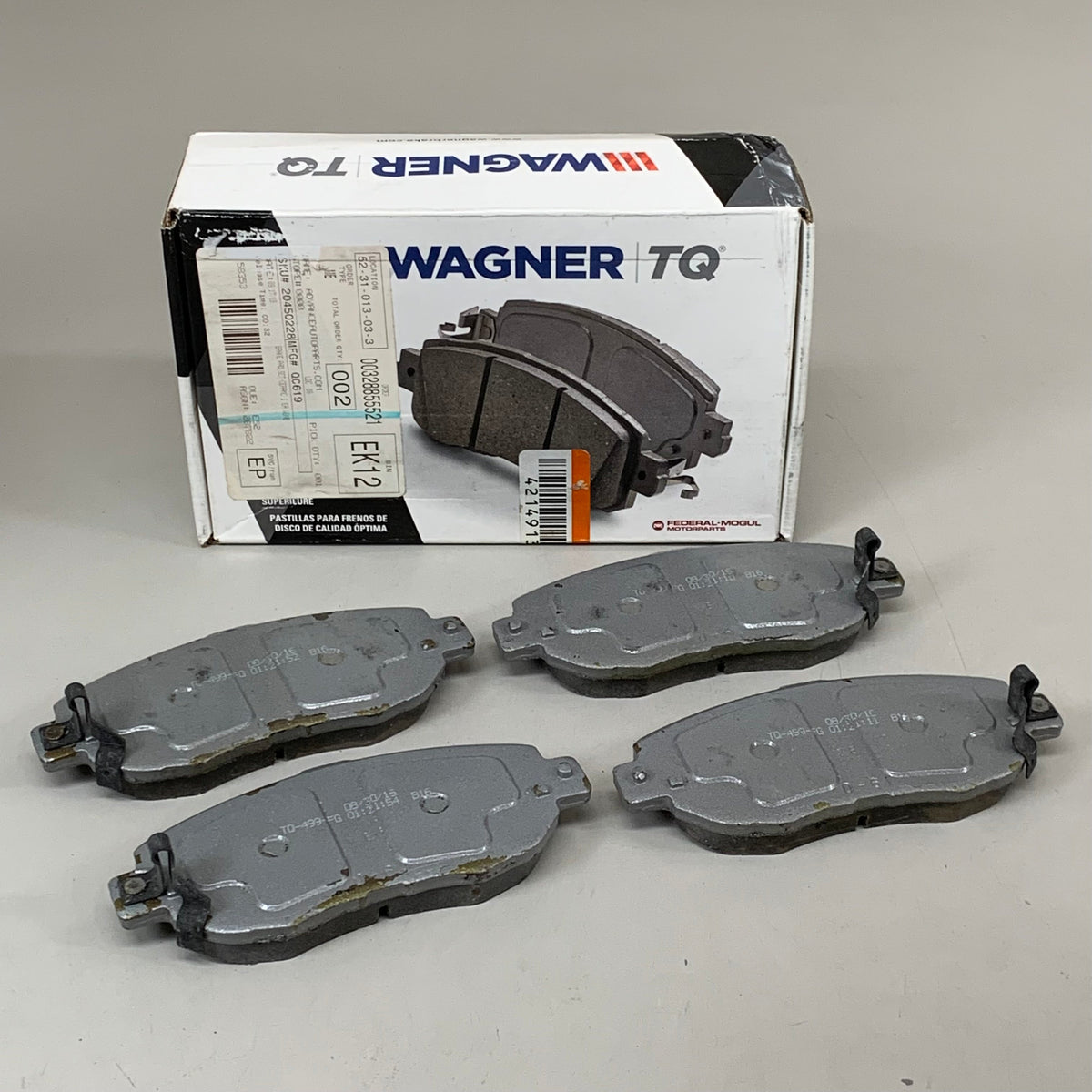 WAGNER TQ ThermoQuiet Front Ceramic Brake Pads Lexus & Toyota QC619