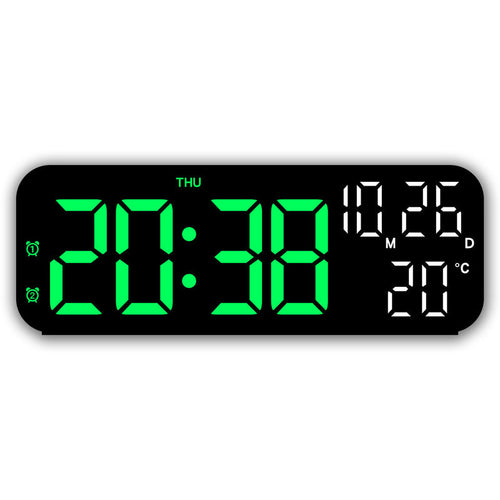 Digital Alarm Clock with Temp, Date, Week. Night Mode. Voice - controlled. 12/24H LED