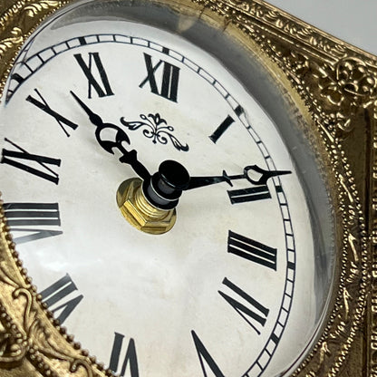 RAZ IMPORTS Antique Style Clock Home Decor 4.25"W x 6"H Gold 4527979