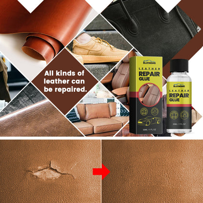 RAYHONG Leather Repair Glue, Reconditioning Leather Seat Leather Sofa Scratches And Cracks Repair Liquid
