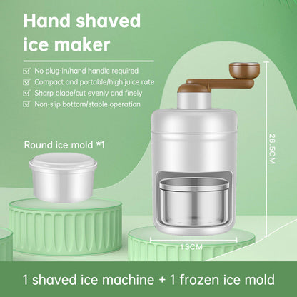 Shaved Ice Household Small Manual Ice Breaker Hand Ice Making Sand Hail Ice Breaking Magic Tool Making Continuous Sand Ice