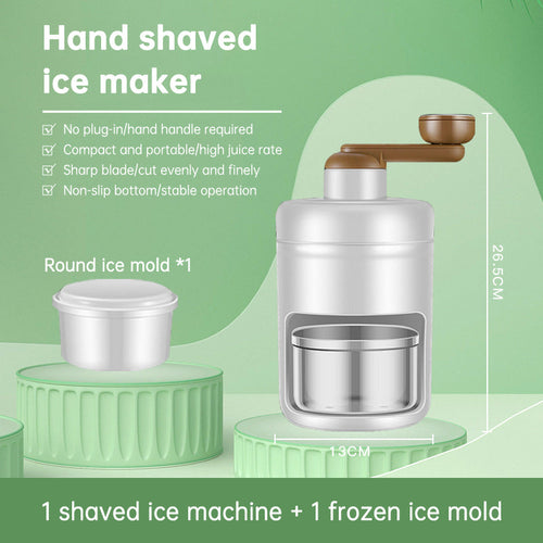 Shaved Ice Household Small Manual Ice Breaker Hand Ice Making Sand Hail Ice Breaking Magic Tool Making Continuous Sand Ice
