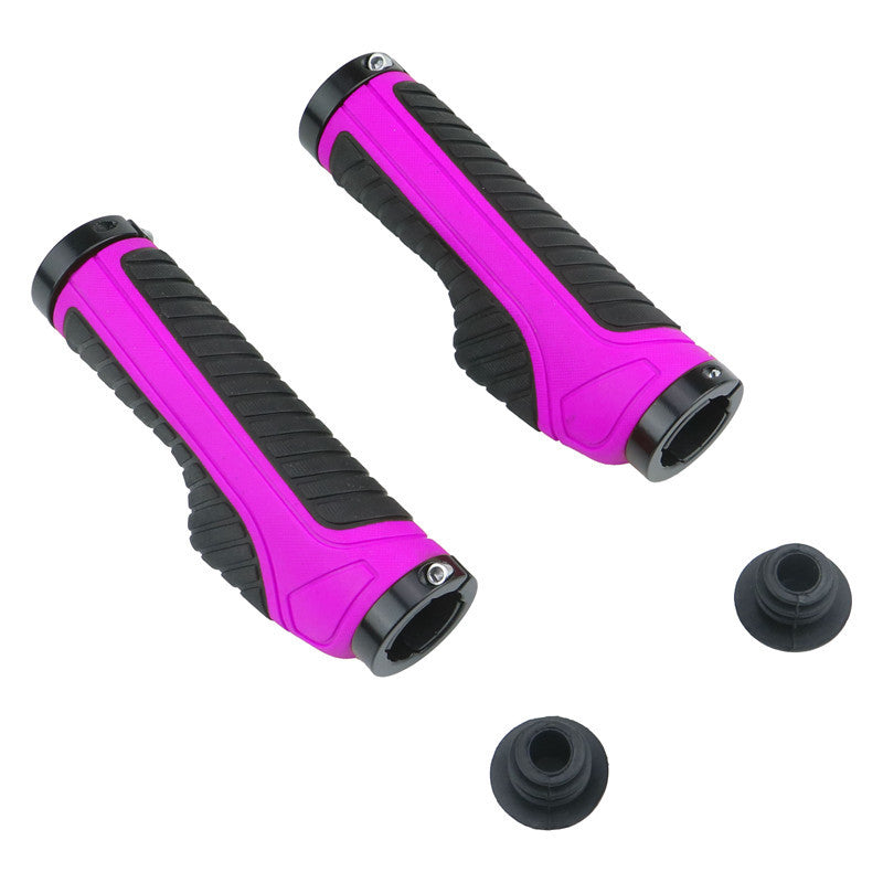 Bicycle Rubber Handlebars Mountain Bike Bilateral Lockable Handlebars Electric Bicycle Two-Color Handlebars