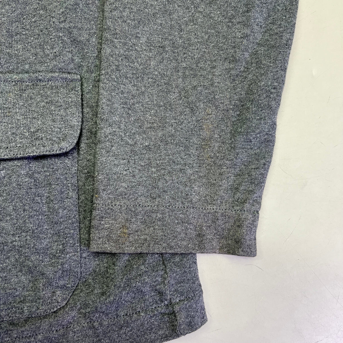 LANDS END CANVAS Jacket 100% Cotton Diamond Stitch Shoulder Men's Sz XL Grey