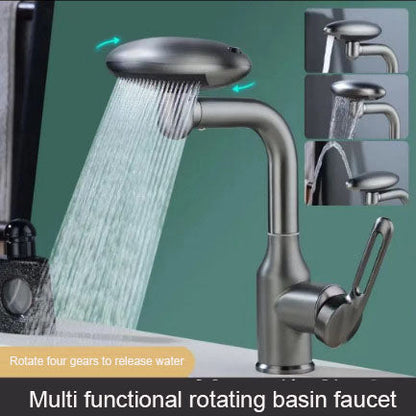 【 Four mold water outlet 】 UFO faucet, washbasin, bathroom universal adjustable bathroom basin faucet