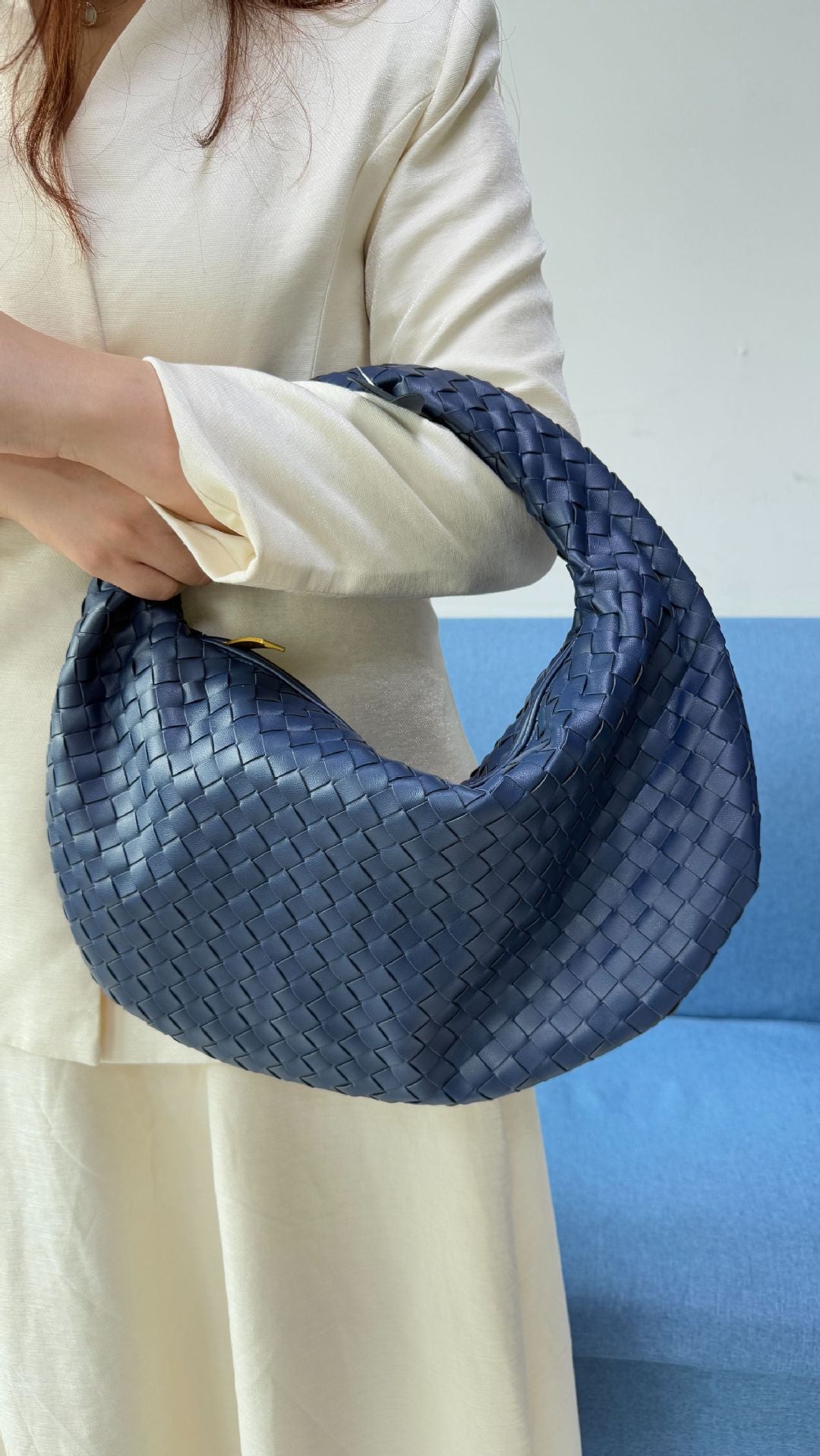 Large size women's woven bag large capacity hand-held armpit bag women's bag
