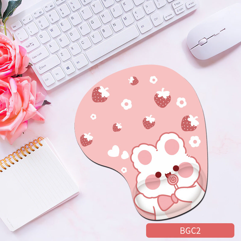 Silicone wrist mouse pad female comfortable computer soft non-slip hand rest pad thick non-slip wrist rest cute game pad