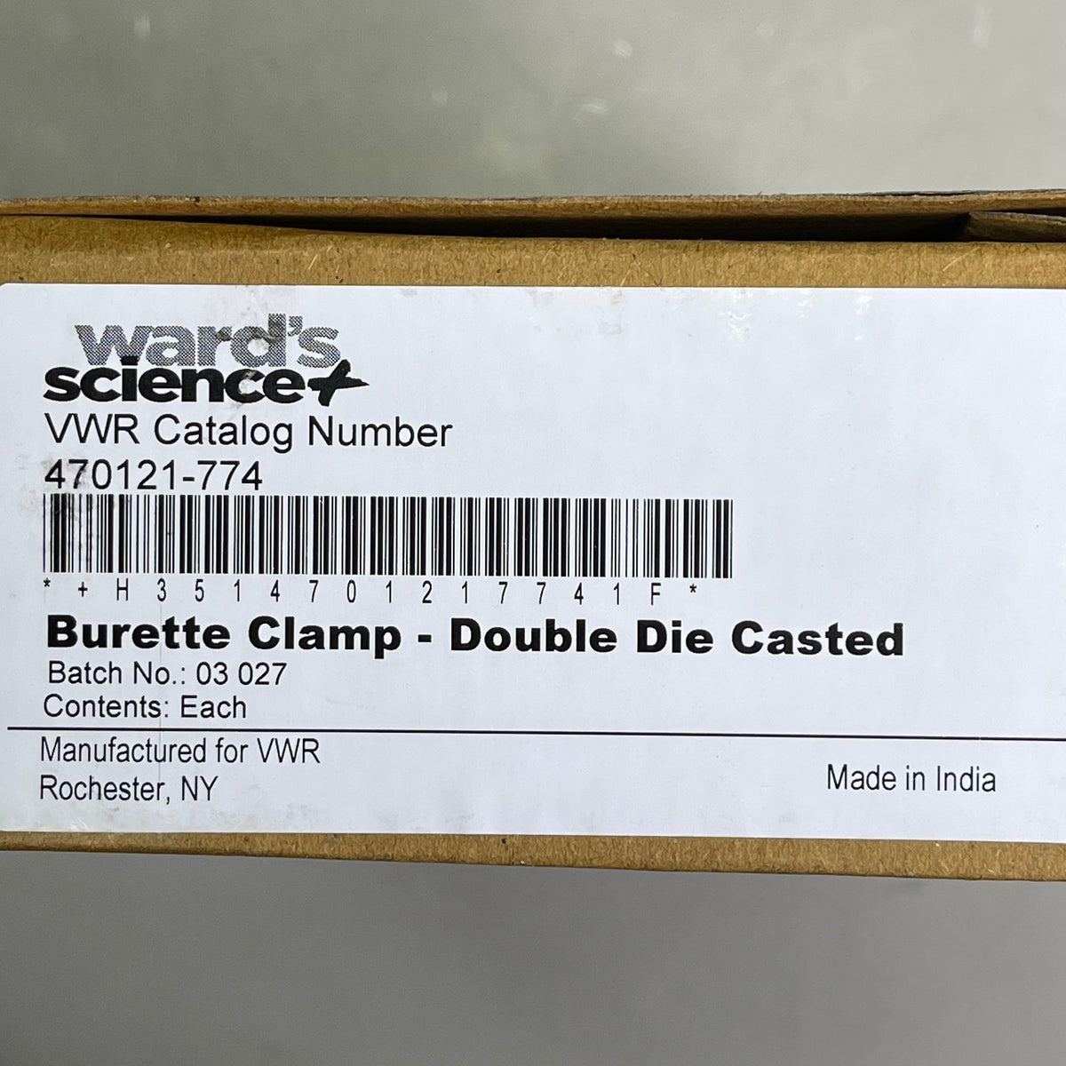 WARD'S SCIENCE Double Burette Clamp Vinylized Jaws Die Casted Blue 470121-774