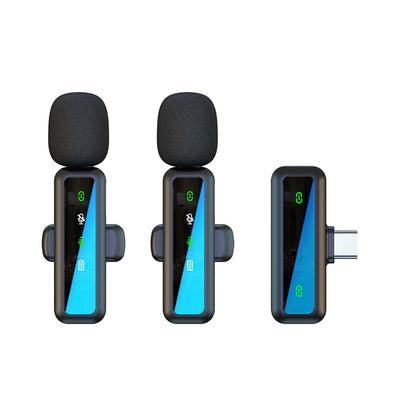 Wireless Lapel Microphone for Outdoor Computer Live Streaming Noise Reduction Universal Small Microphone
