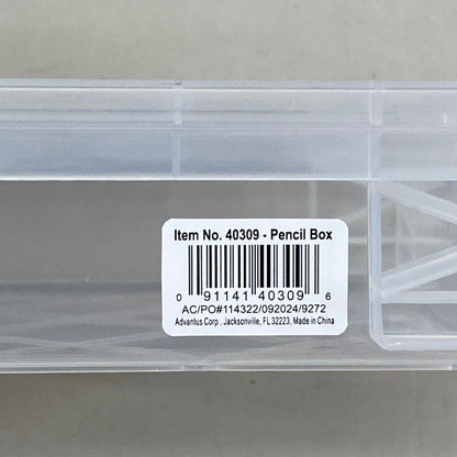 ADVANTUS (16 Pack) Super Stacker® Pencil Box Transparent Clear 091141403096