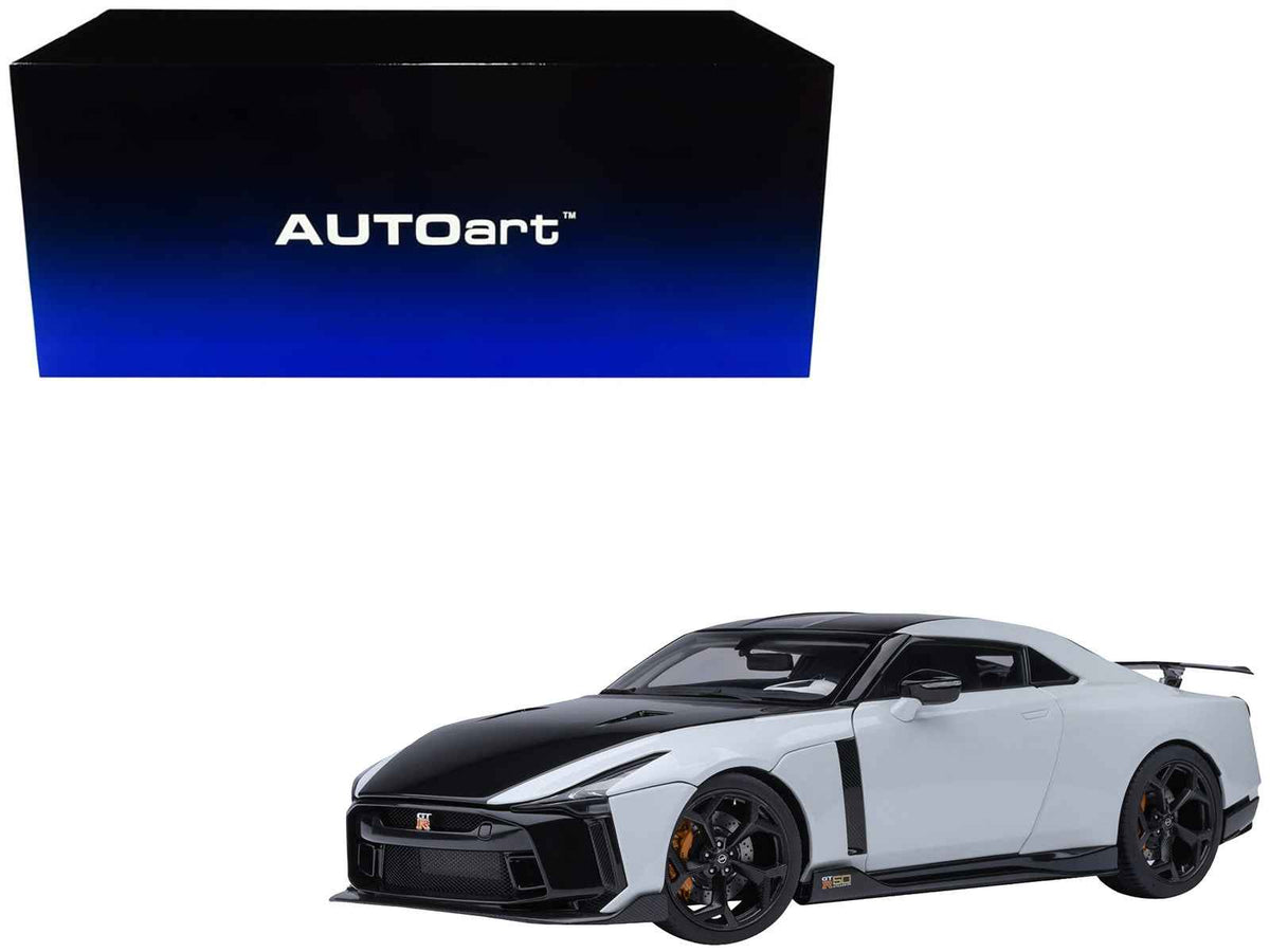 Nissan GT-R50 By ItalDesign Black and White Metallic 1/18 Model Car by Autoart