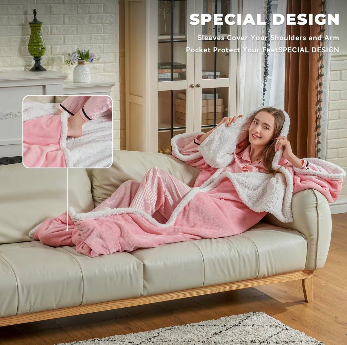 CozyNest Heated Wearable Blanket