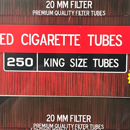 SHARGIO 100mm 250 Ct. (4 Pack) Red Cigarette Filter Tubes King Size