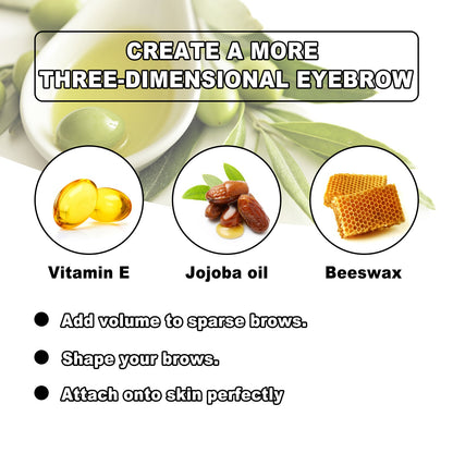EELHOE Eyebrow Cream Styling Soap Colorless Transparent Refreshing Lasting Natural Makeup Eyebrow Styling Eyebrow Brush