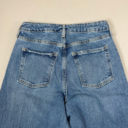 OLD NAVY Extra High-Waisted Sky-Hi Wide-Leg Jeans SZ 0