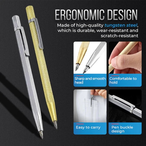 Tile Scribing Pen Glass Metal Plate Tin Lettering Tungsten Steel Scribing Needle Engraving Diamond Pen