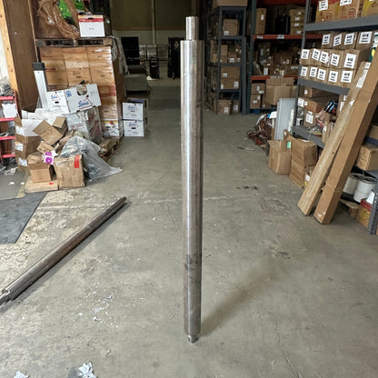 Heavy Solid Metal Cylinders 211.4 Lbs. Sz 67 in Silver USED