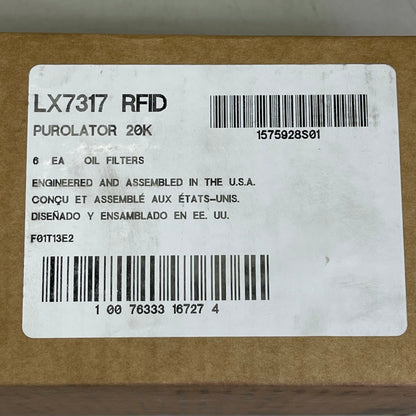 PUROLATOR (6 PACK) Maximum Protection Oil Filter 20000 Miles LX7317
