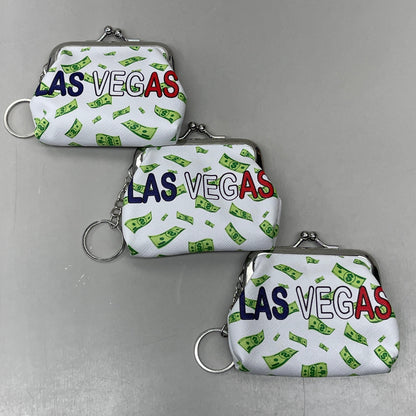 LAS VEGAS 12-PACK! Welcome to Fabulous Las Vegas Coin Purse Souvenirs 4" x 4" Money