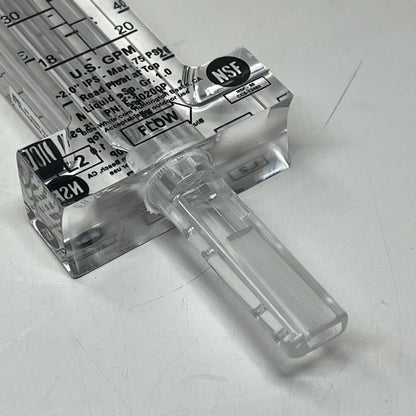 BLUE-WHITE Acrylic Flow Meter Stainless Steel Float Material 2.00" F302200P