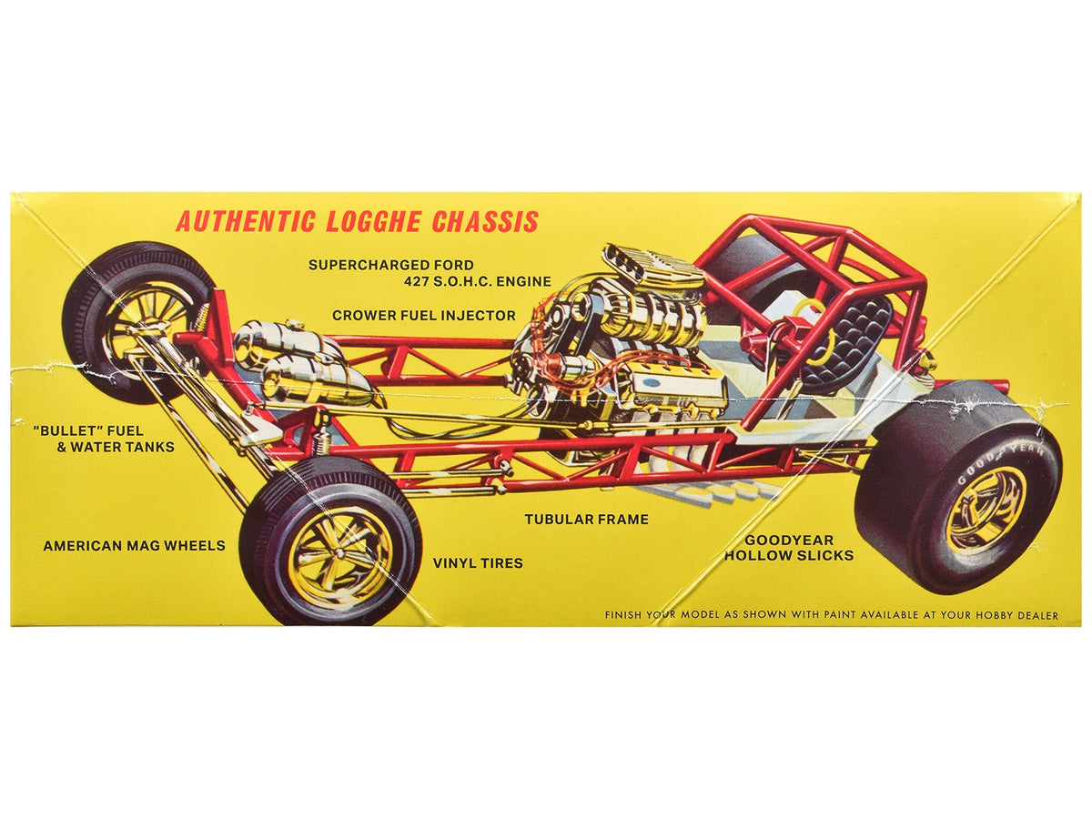 Skill 2 Model Kit 1969 Ford Mustang Longnose Funny Car "Gas Ronda" 1/25 Scale Model by AMT