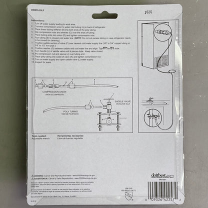 DO IT BEST Poly Tubing Ice Maker Installation Kit 25' x 1/4" DIB855-20LF 456045