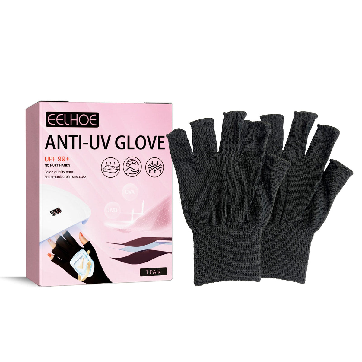Anti-UV Glove, Anti-Suntan Hand Baking Lamp Blocking Gloves For Nail Lighting