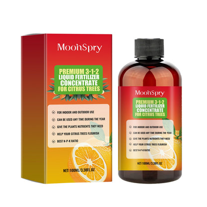 Premium 3-1-2 Liquid Fertilizer Concentrate For Citrus Trees, Orange Fruit Tree Plant Root Green Leaf Beauty Fruit Growth Nutrient Solution