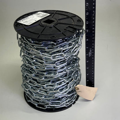 CAMPBELL Zinc Plated Straight Link Coil Chain Made In USA 125' Chrome 0723627