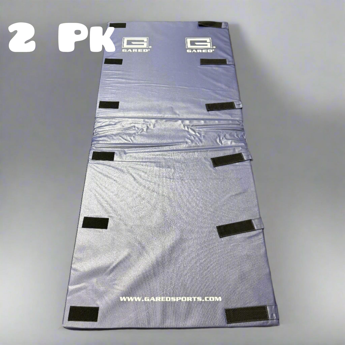 GARED PERFORMANCE SPORTS (2 PACK) Extra Firm Safety Wall Pad 6'x2.5'x2" Blue