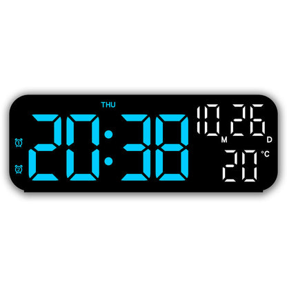 Digital Alarm Clock with Temp, Date, Week. Night Mode. Voice - controlled. 12/24H LED