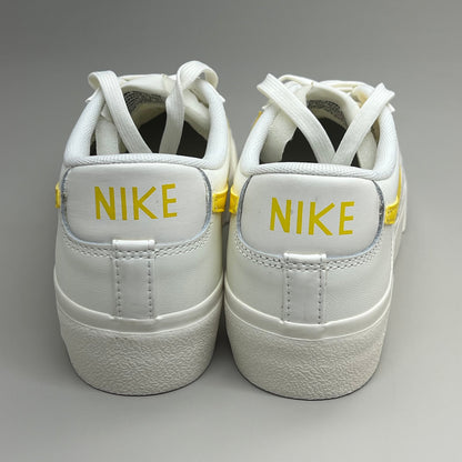 NIKE Shoes Blazer Low Cut Platform Sneaker Sz Women's 6.5 Men's 5 Yellow/Grey/White