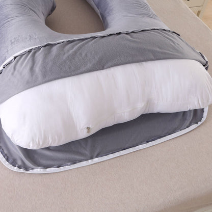 Pregnant women's detachable crystal velvet G-type side lying waist protection pillow