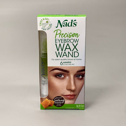 NADS Precision Eyebrow Wand Waxing Kit Soothing Honey 0.2oz 0677EN06