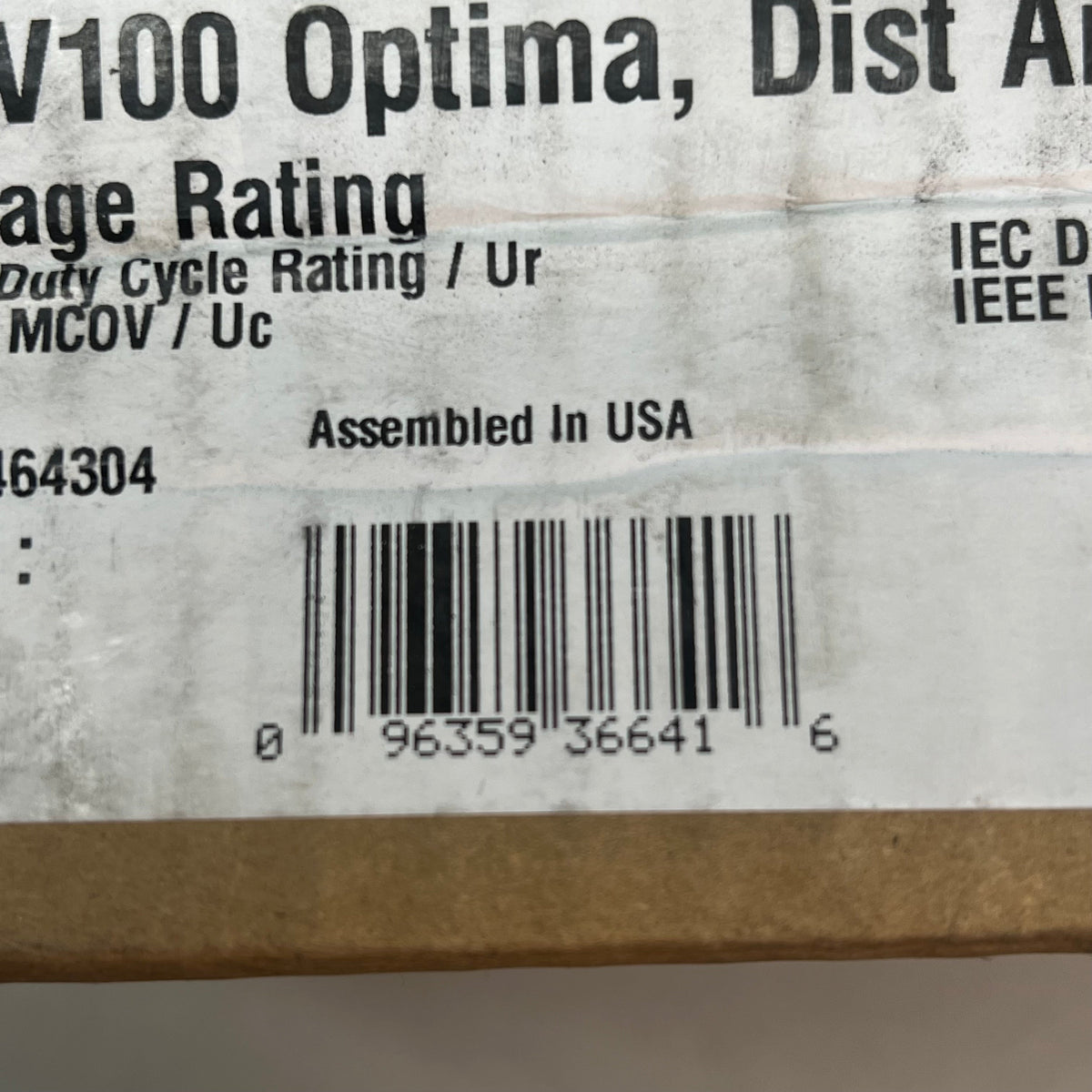HUBBELL High Quality Optima Arrester 8.4 KV MCOV, 7224 Hardware PDV-100