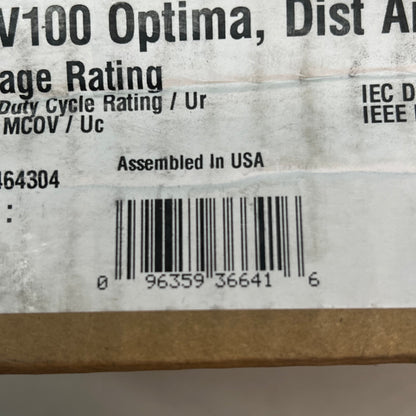 HUBBELL High Quality Optima Arrester 8.4 KV MCOV, 7224 Hardware PDV-100