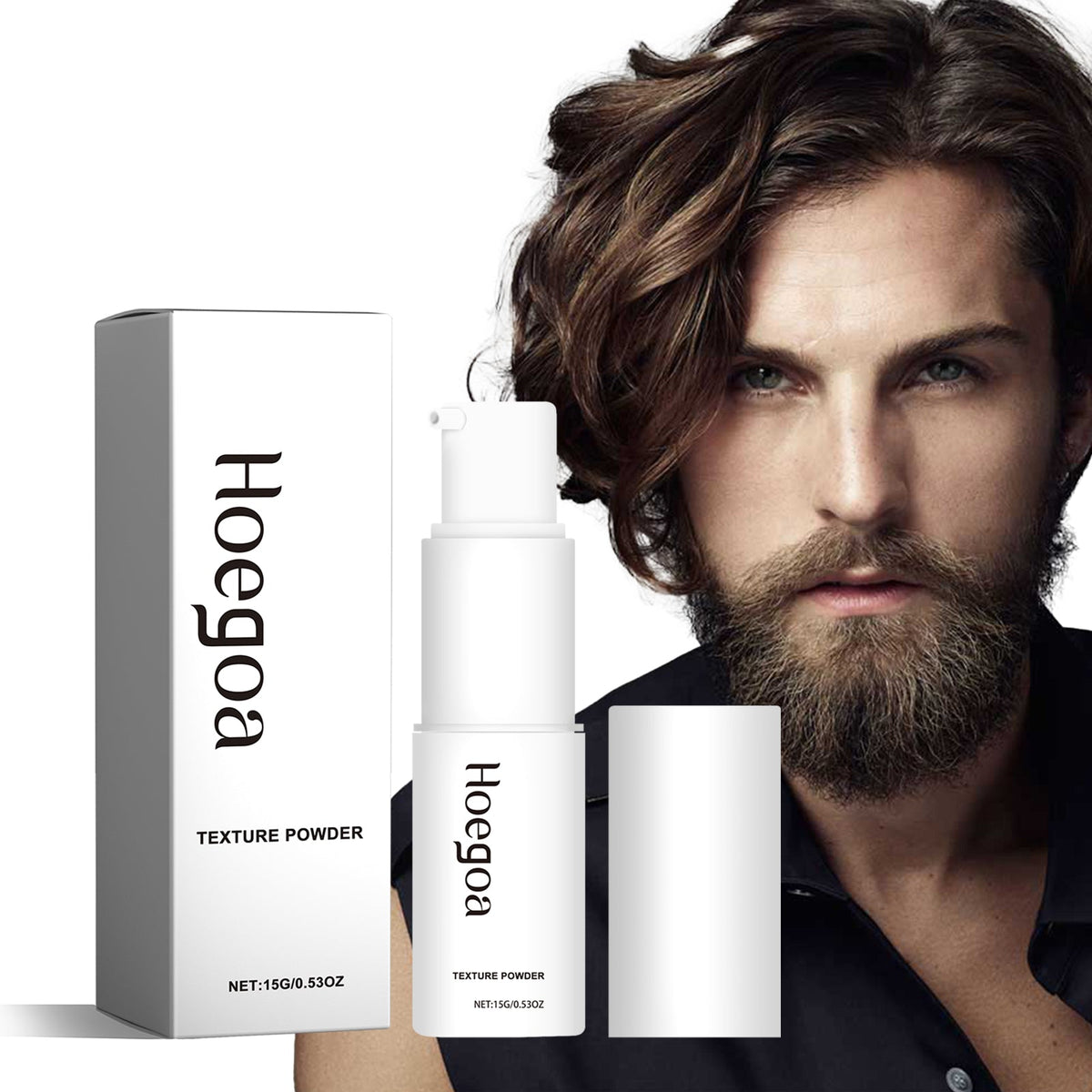 Hair Texture Powder, Curly Hair Fluffy Styling Smoothing Frizzy Natural Shine Lasting Without Greasy