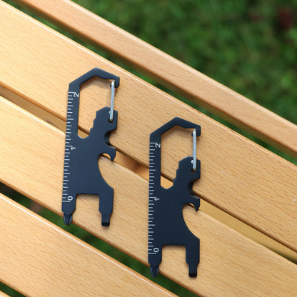 Outdoor Multi-function EDC tool card opener keychain with multi-purpose gadgets outdoor tools