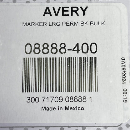 AVERY (2-PACK) Marks A Lot Permanent Markers Chisel Dozen Black 08888