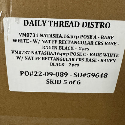 Natasha.16 Female Mannequin White/Black Base 65"T