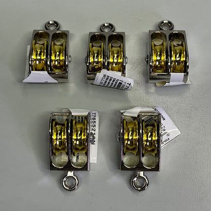 CAMPBELL (5 PACK) Dual Sheave Rigid Eye Pulley Die Cast Zinc Alloy 1" T7655212N