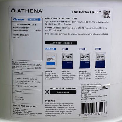 ATHENA (5 GALLON) Cleanse Plant Safe Descaler Hydroponic Irrigation Systems