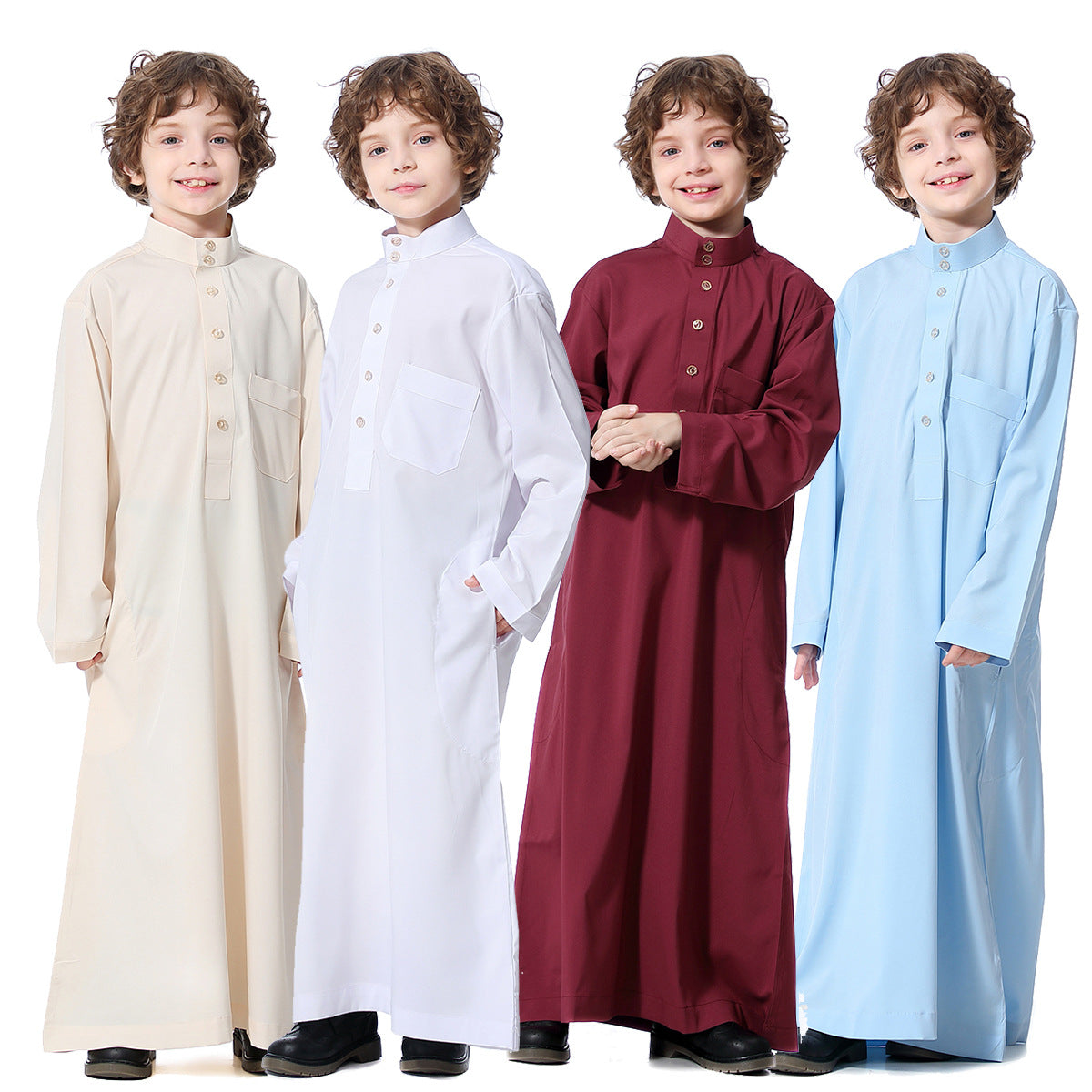Middle Eastern teenage boy robe