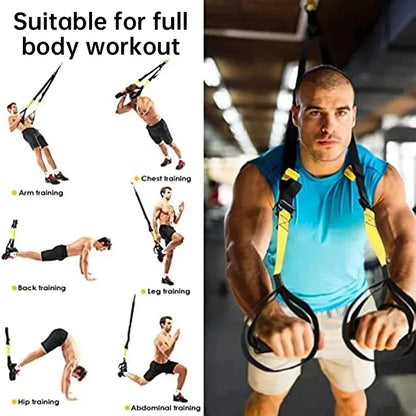 Suspension Training Strap - Adjustable, Wall Mount, Professional (TRX-style)