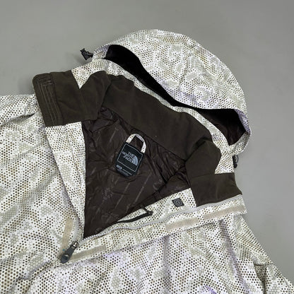 NORTH FACE Full Zip Elastic Waist Winter Coat Men's Sz L Honey Comb Pattern