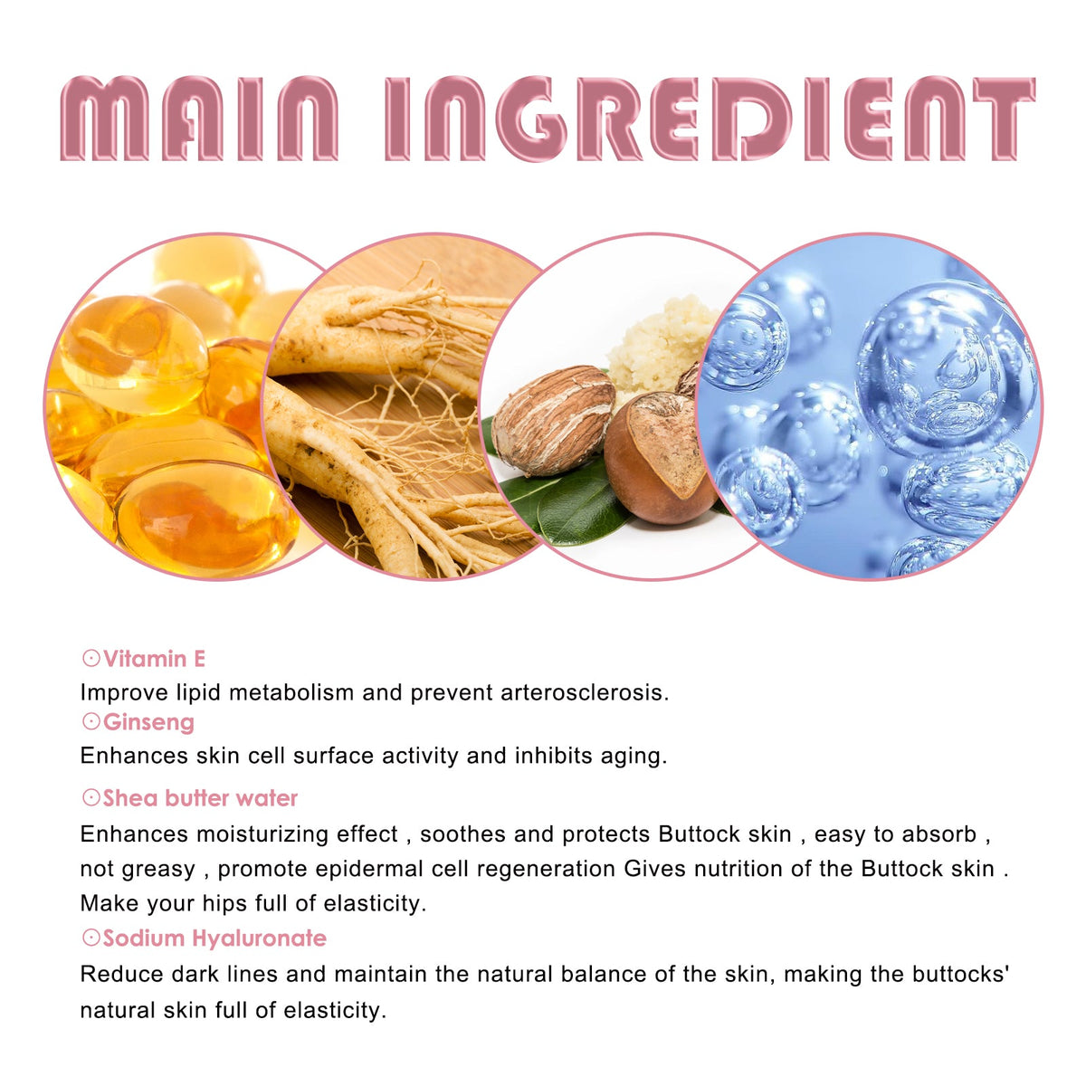 Butt Massage Cream, Booty Lift Firming Skin Booty Lift Shape Peach Booty Moisturizing And Firming Cream