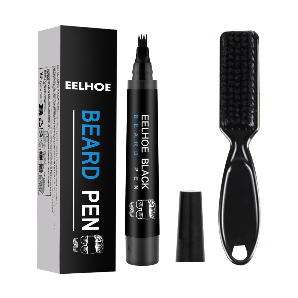 Beard Refill Pen Kit Men's Beard Natural Waterproof Beard Pen Beard Tracing Pen